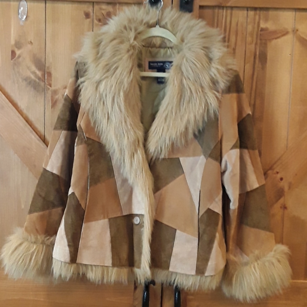 Vintage Venezia Suede Patchwork Leather Jacket